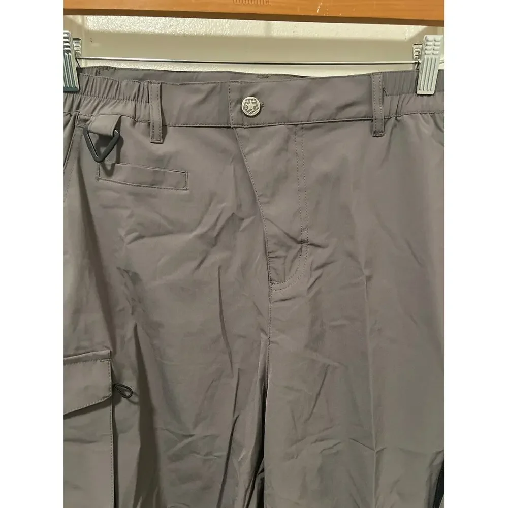 Men's Hiking Cargo Shorts Dark Grey and Black NWT Size L